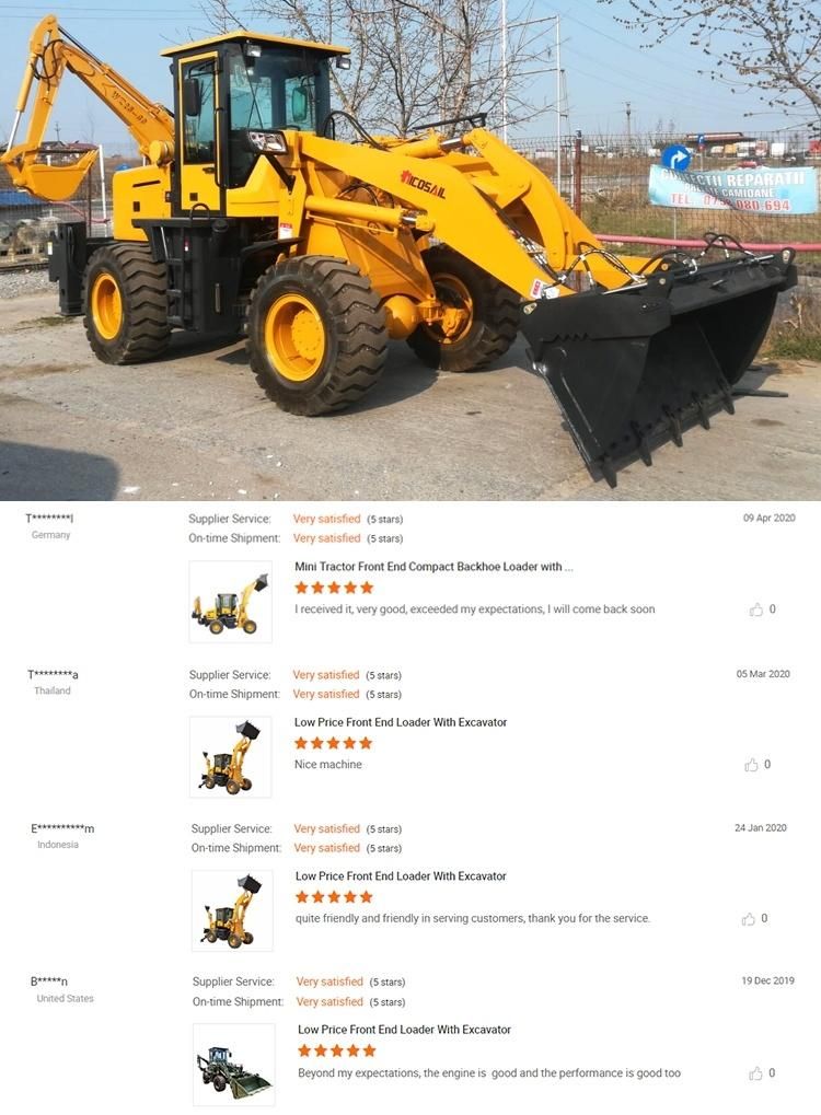 Mini Front End Compact Backhoe Loader with Excavator for Sale in Low Price