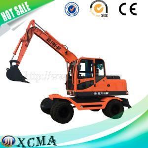 Chinese Diesel 9 Ton Wheel Excavator / Digging Machine