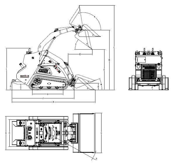 Mini Track Joystick Control Skid Steer Loader Qd525
