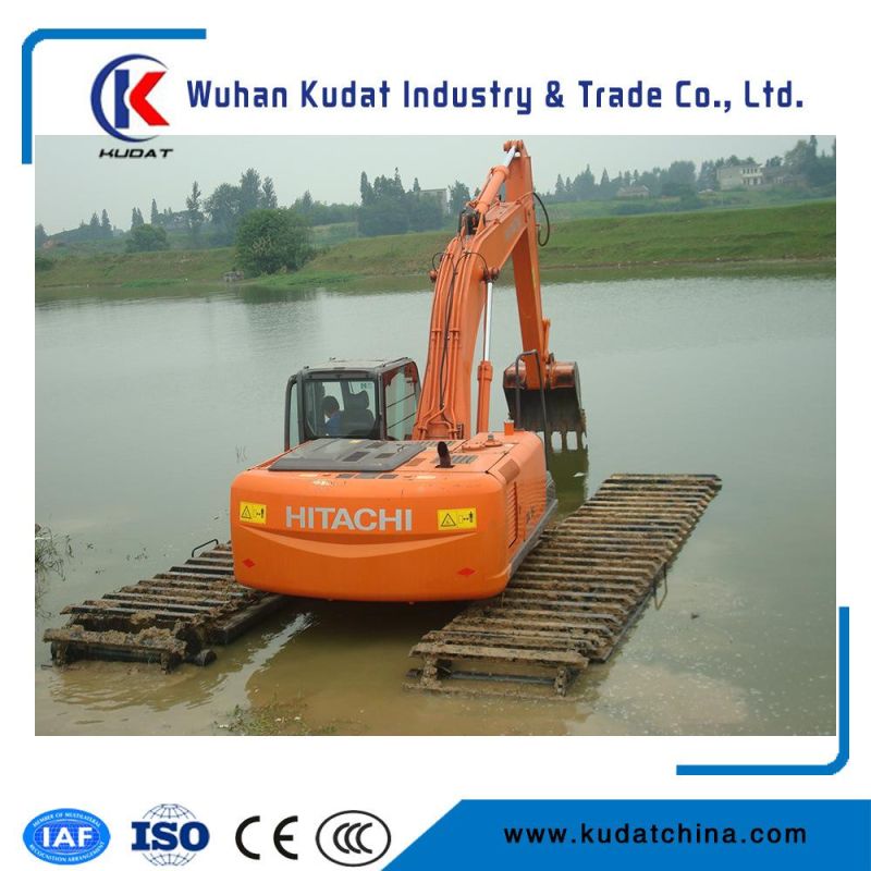 21tons Hydraulic Amphibious Excavators with Additional Side Pontoons and Swamp Pump (K210SD)