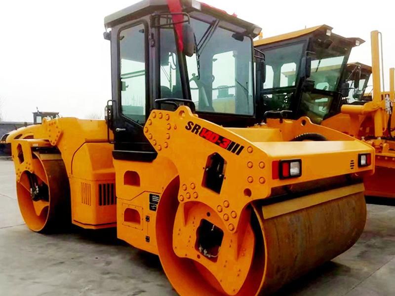 China Factory Sr14D-3 14ton Double Drum Type Road Roller for Sale