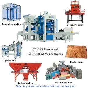 Qt4-15 Fully-Automatic Concrete Interlocking Brick Making Machine