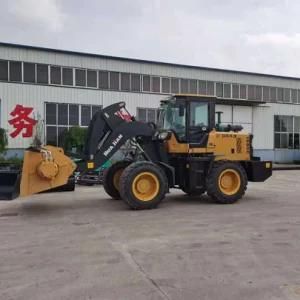 Wheel Loader with Concrete Mixing Shovel
