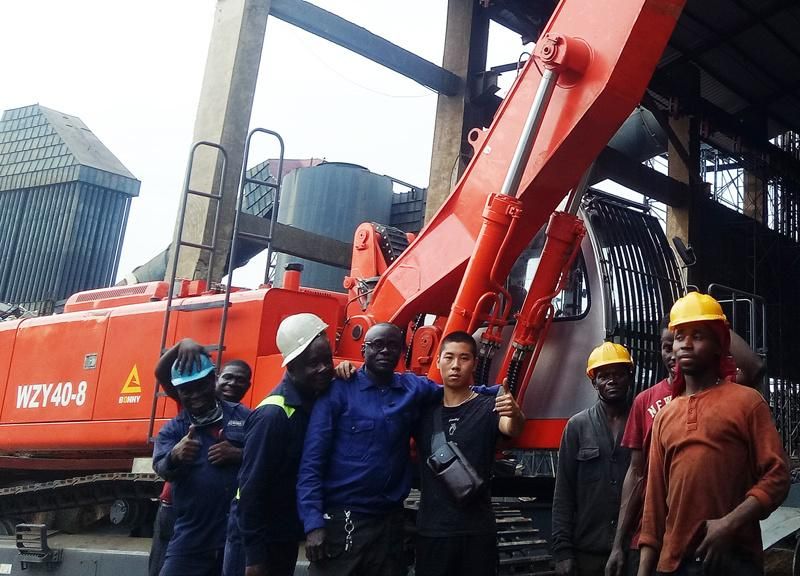 China Wzy40-8c Bonny 40 Ton Hydraulic Material Handler with Rotational Orange-Peel Grab