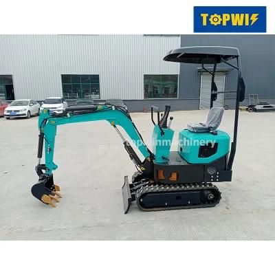2021 New 1ton Mini Small Hydraulic Crawler Digger Excavators with Closed Cabin for Sale