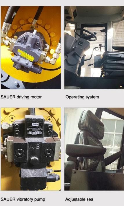Road Roller CE 6000kg Diesel Vibratory Mini Soil Compactor, Road Roller Compactor