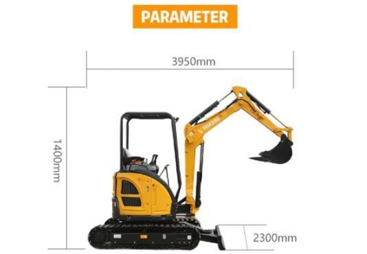 Shanding Excavator Construction Machinery Mini Digger Mini Excavators 2.5ton