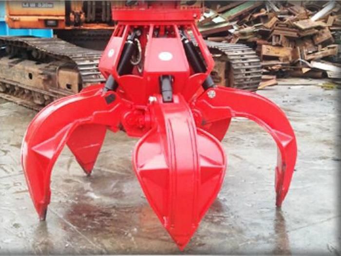 Crane Iron Scrap Gripper Electric Grab Bucket Orange Peel Grapple