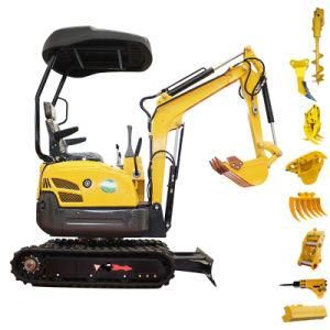 China Brand 1800kg Mini/Small Digger Hydraulic Crawler Excavator for Garden and Farm