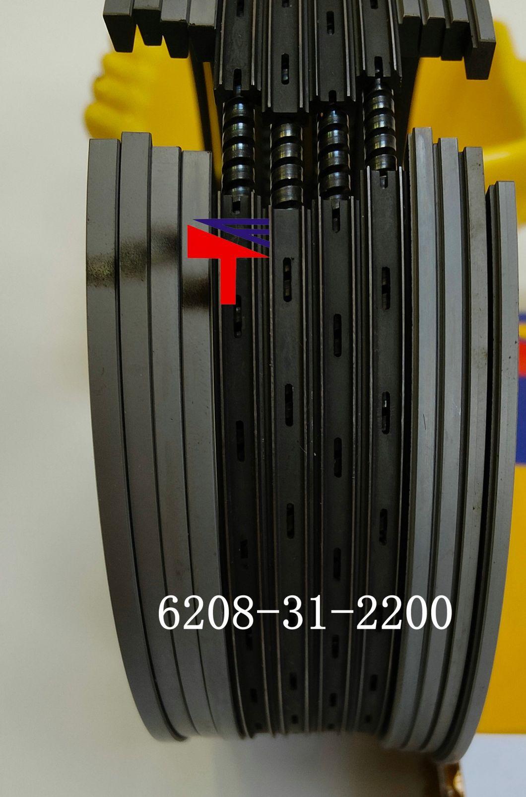High Quality Diesel Engine Mechanical Parts Piston Ring 6208-31-2200 for Excavator Parts PC130-7 PC110-7 PC128us-6 Engine Parst SAA4d95le-3 B3.3 Generator Set