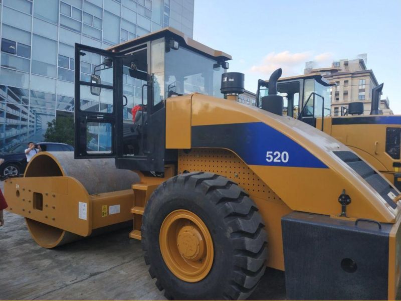 China Famous Brand Vibratory Single Drum 20 Ton Road Roller Compactor Sem520 in Stock