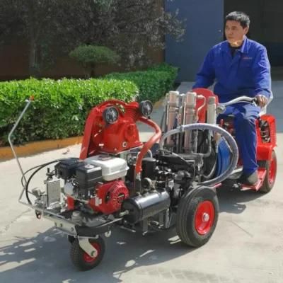 Cold Paint Spraying Road Line Marking Machine with Line Driver