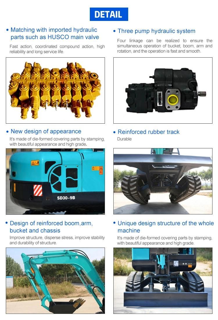CE EPA Free Shipping China Hot Sale New Small Hydraulic Excavators Mini Excavator Digger 1 Ton 2 Ton 3 Ton Bagger Cheap Price Excavator