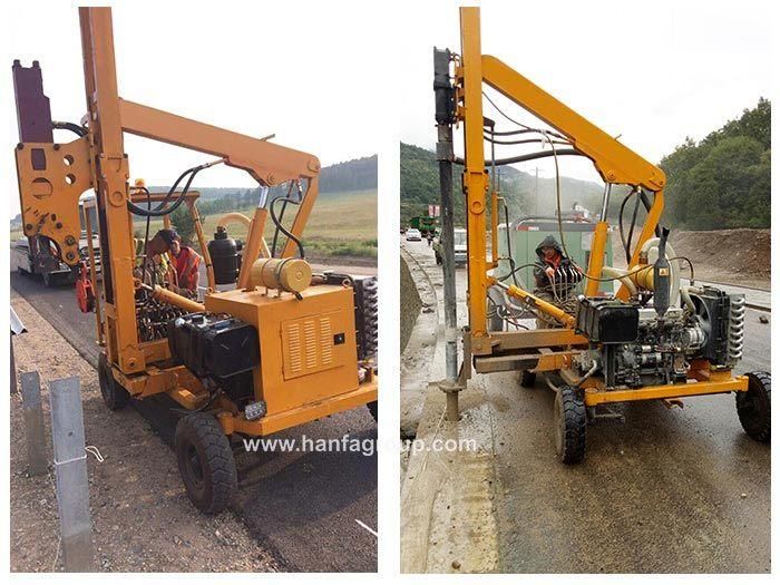 Highway Road Guardrail Beam Post Hydraulic Press Sheet Pile Driver for Sale
