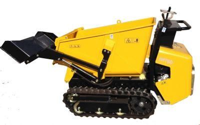 0.3cbm Bucket 800kg Load Rubber Track Crawler Mini Dumper