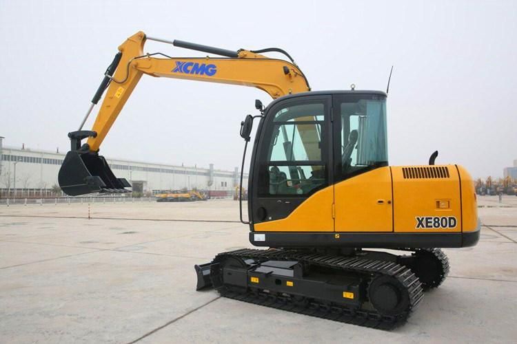 XCMG Brand New Xe80d 8 Ton China Small Micro Mini Crawler Excavator for Sale