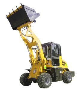 China New Mini Front Loader ZL08 with wide Tries, 4 in 1 Bucket, Joystick