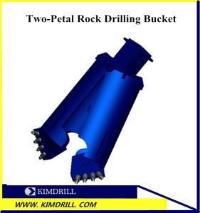 Two-Petal Rock Drilling Bucket for Deep Foundation