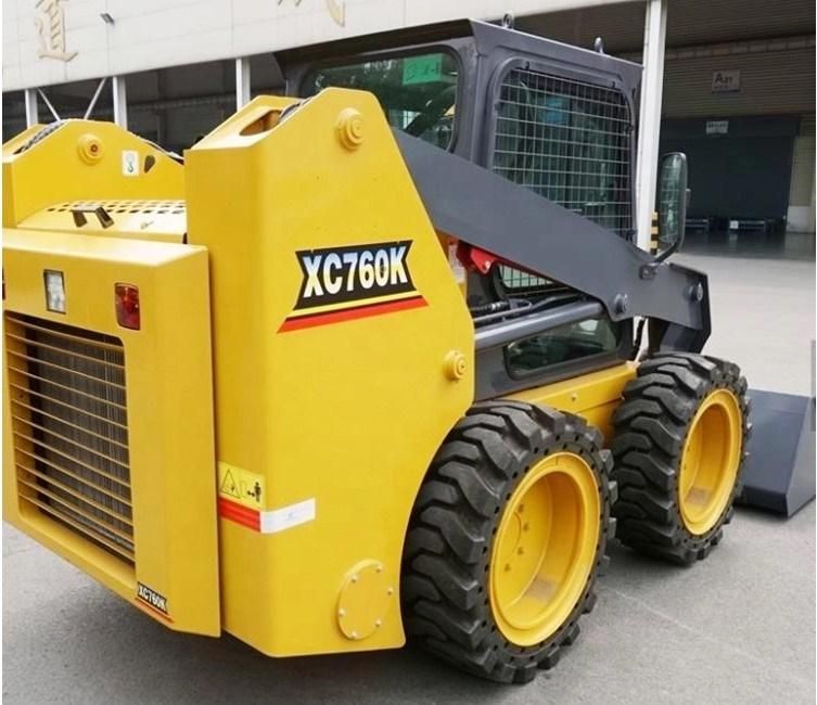 Factory Supply New Compact Wheel Skid Steer Loader Xc760K for Sale