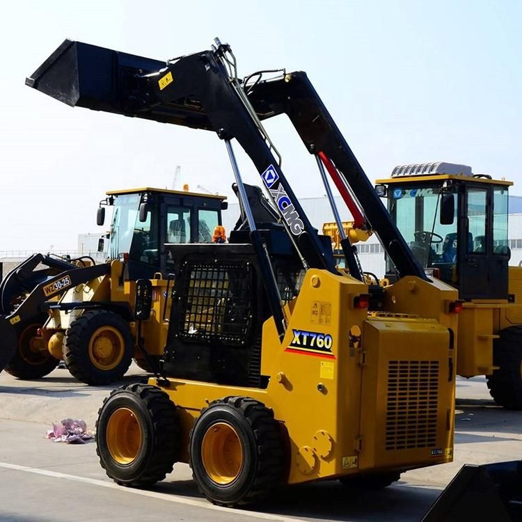 XCMG Xt760 China High Quality 1 Ton Mini Wheel Skid Steer Loader