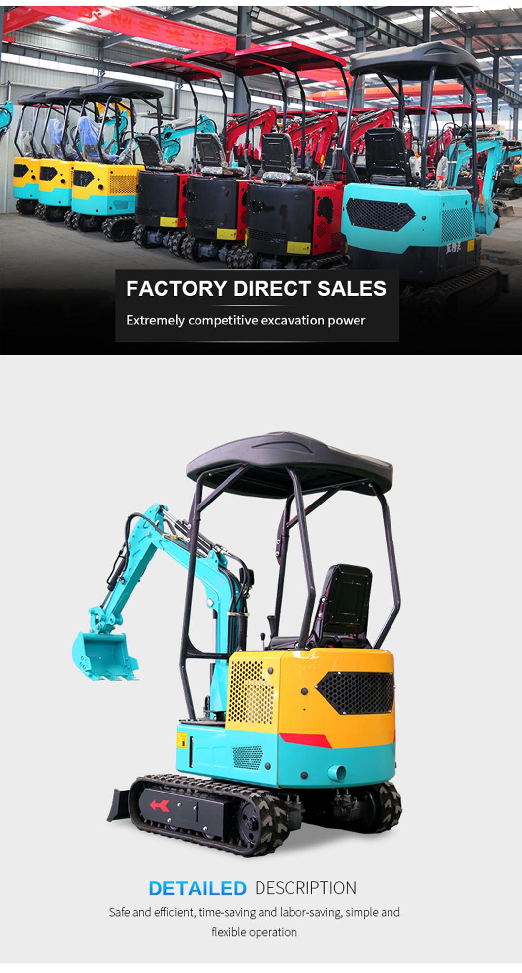 Cheaper Price 1000kg Hydraulic Mini Excavator Digger Loader Chinese Mini Excavator for Sale