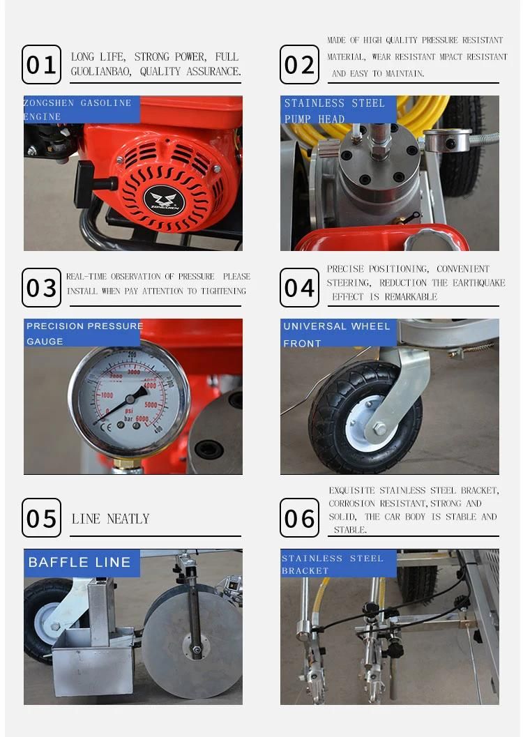 Cold Paint Spray Road Marking Machine for Running Track