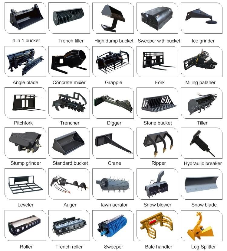 Variously Styles Powerful Angle Broom for Skid Steer Loader