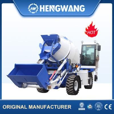 Manual Rotating Cement Concrete Mixer Truck with Automatic Water Feeding