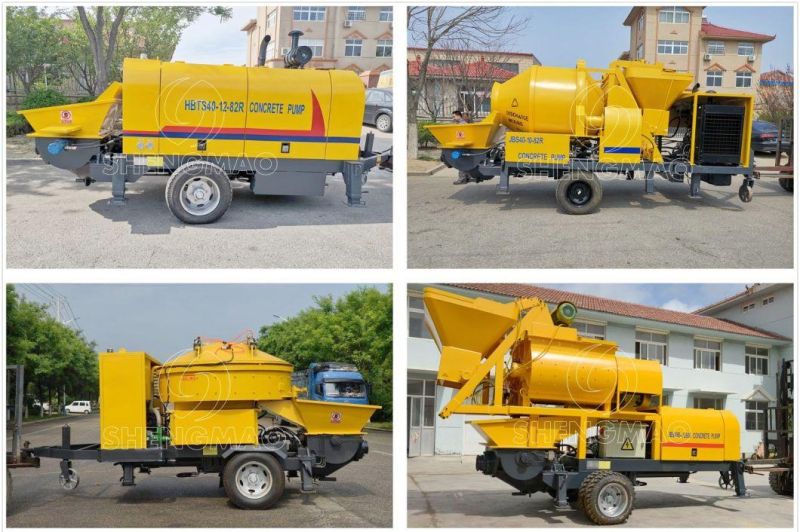 New Jbt40r Small Portable 40m3 Diesel Engine Truck Mounted Concrete Mixer Pump Electric Cement 40m3/H Capacity for Sale