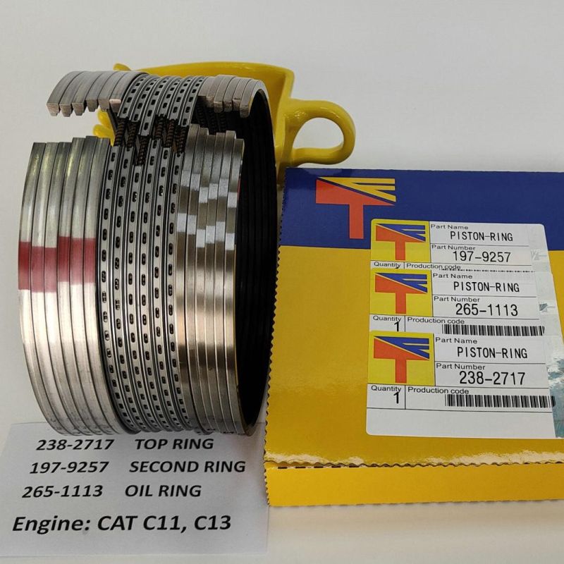 High Quality Diesel Engine Mechanical Parts Piston Ring 265-1113 197-9257 238-2717 for Excavator E345c E345D Wheelloader 972h Engine C13 Generator Set