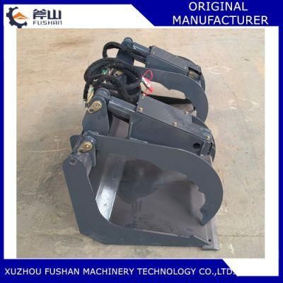 Skid Steer Hydraulic Grapple Bucket Attachment