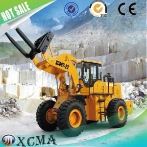 Front End 23 Double Cylinder Ton Wheel Forklift Loader for Marble Quarry