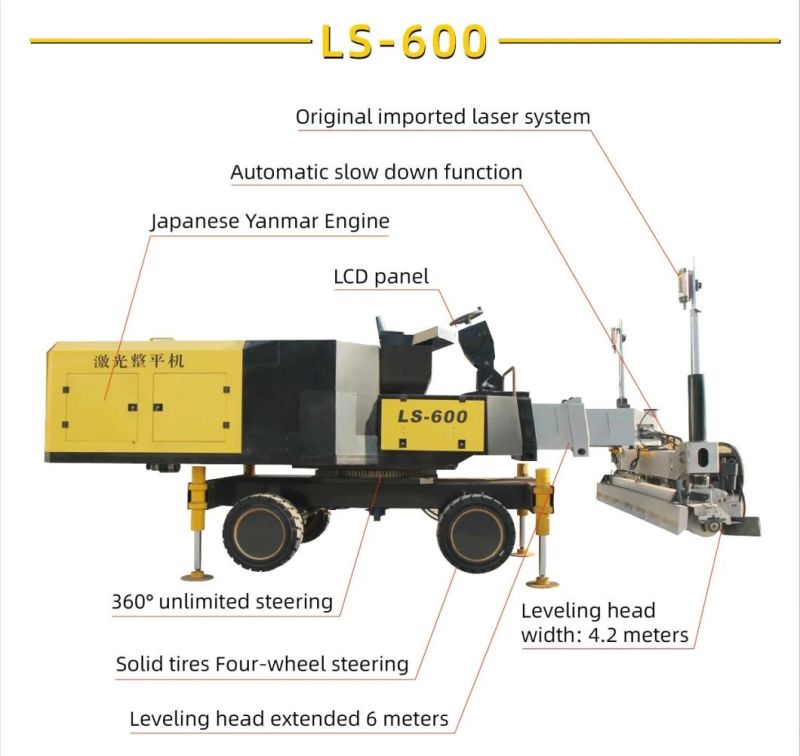 Ride-on Good Efficiency Gasoline Concrete (LS-600) Laser Screed