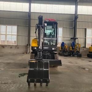 12HP Diesel Engine Mini Wheel Excavator with Hydraulic