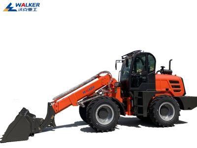 Wk-2500 Telescopic Boom Wheel Loader 1 Ton 2 Ton Forklift Skid Steer Loader Backhoe Factory Wholesale Construction/Garden/Farm