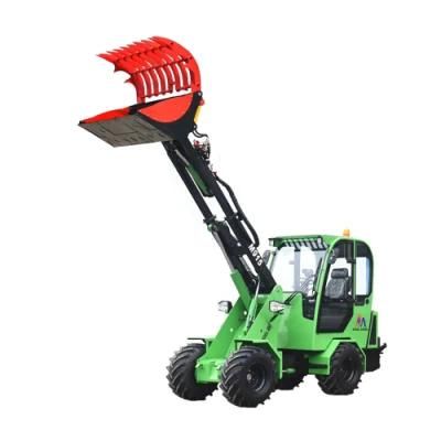 Telescope Loader 1.5ton Radlader Telescopic Front Wheel Loader Compact Mini Telehandler Forklift Loader with Hydrostatic Transmission