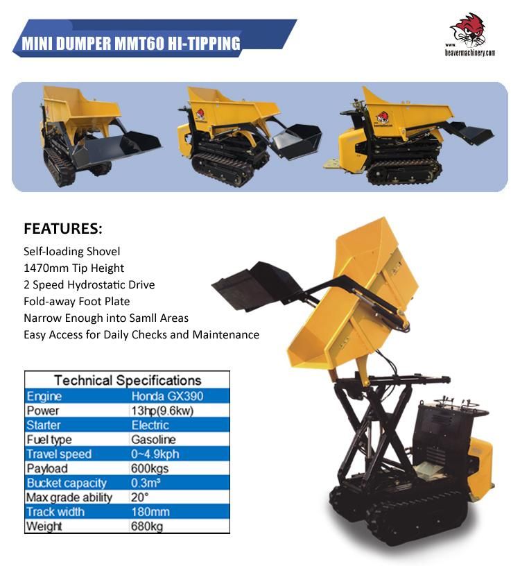 Small Power Barrow Mini Dumper for Sale