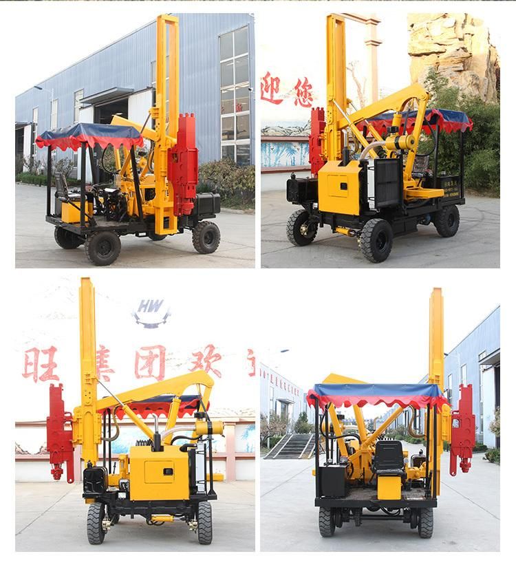 China Small Mini Mobile Guardrail Piling Driver