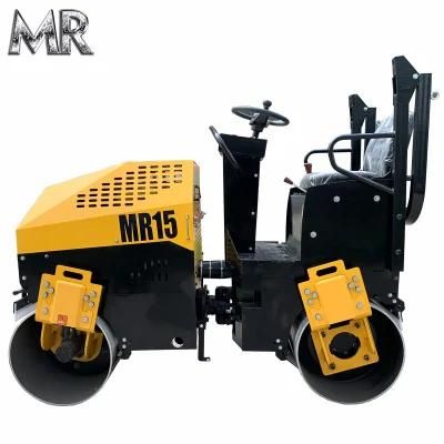 Foundation Soil Roller Compaction 1500kg Chinese Mini Vibration Road Roller