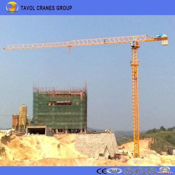 China 10t Tower Crane 60m Jib with 1.6t Tip Load Qtz160-6516 Tower Crane