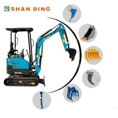 Factory Sale CE ISO Certified EPA &Euro V Standard 1.5 Ton Hydraulic Mini Excavator Kubota Model Mini Excavator 1t 2t 3t Mini Excavators