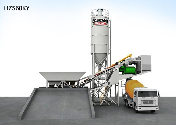 XCMG Hzs60ky Small Portable Mobile Concrete Batching Mixer Plant for Sale
