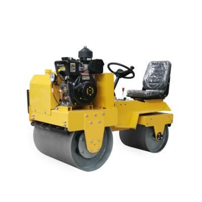 High Benefit Compact Body Ride on 865kg Road Roller Double Drum