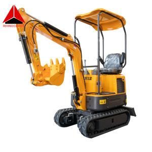 Hot Sale Rhinoceros Xn12 Yellow/ Blue /Red/Customer&prime; S Request 7.5kw Rubber Track 1.5km/H Mini Hydraulic Excavator