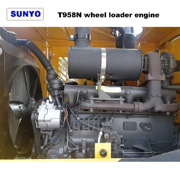 T958n Model Sunyo Brand Wheel Loader as Hydraulic Excavator, Skid Loader.