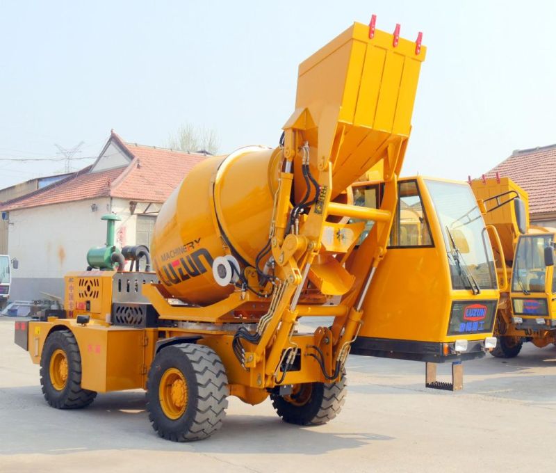 1.6 Cbm Chinese Factory Self Load Concrete Mixer Construction Machine