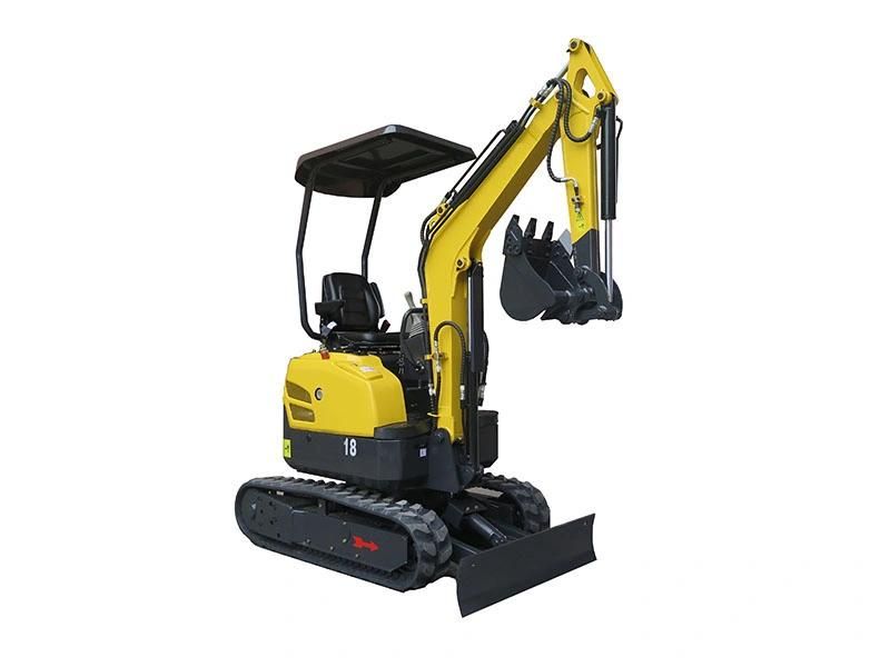 Whole Sale 1.8t Compact Mini Excavator 1800 Kg From Manufacturer 1 Ton 0.8ton 1.2ton 1.5ton Cheap Price