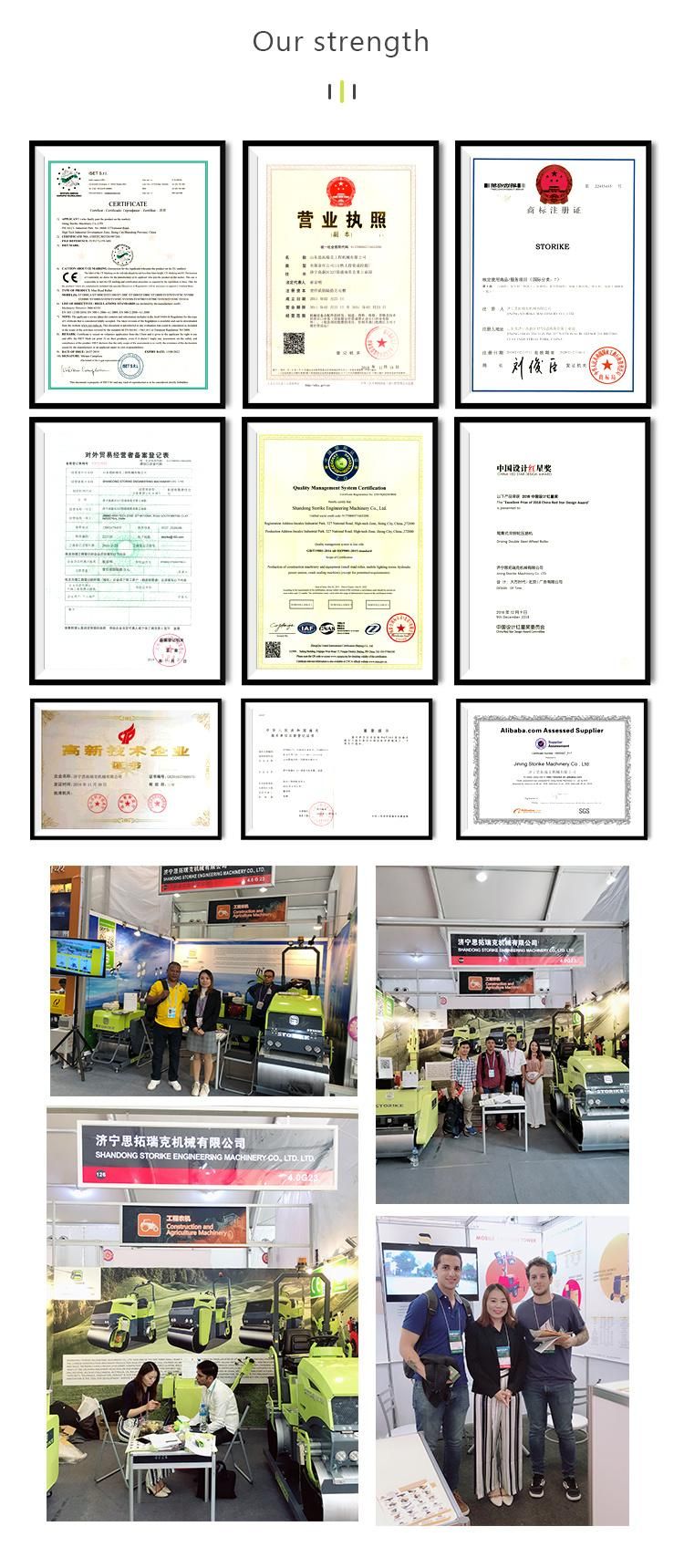 17 Years Factory 0.3ton to 4 Ton Mini Road Roller with CE Certificate