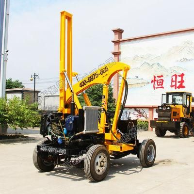 China Small Mini Mobile Guardrail Piling Driver