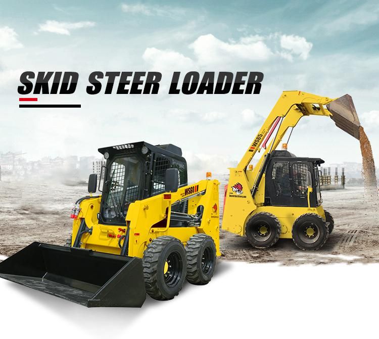 Hydraulic Skid Steer Loader Ws50 with Bucket for Sale in China